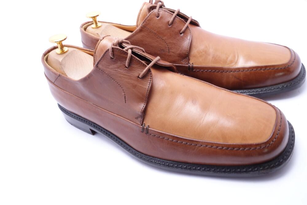 Mezlan Popoli Shoes Mens Size 9.5 M Brown Leather Derby Dress Made In Spain